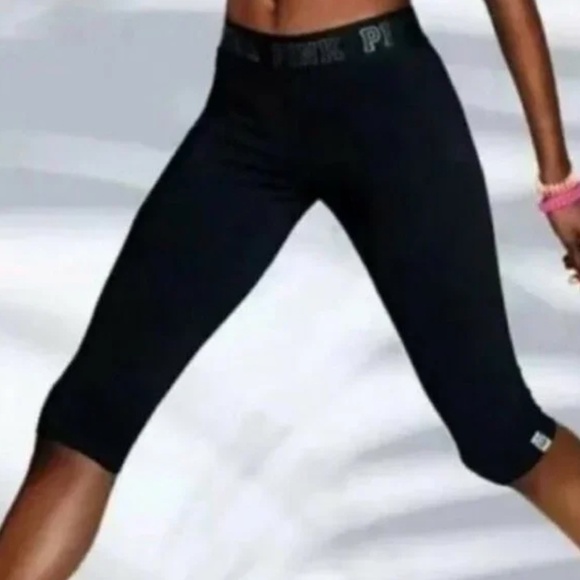 PINK Victoria's Secret Pants - Victoria's Secret PINK Black Ultimate Extreme Crop Legging Size XS